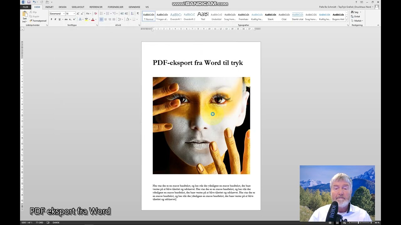 Word: Skæremærker og bleed
