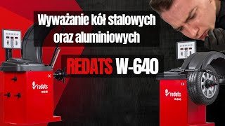Wyważanie kół stalowych oraz aluminiowych na wyważarce REDATS W-640