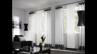 50 Impresionantes diseños de cortinas para sala de estar