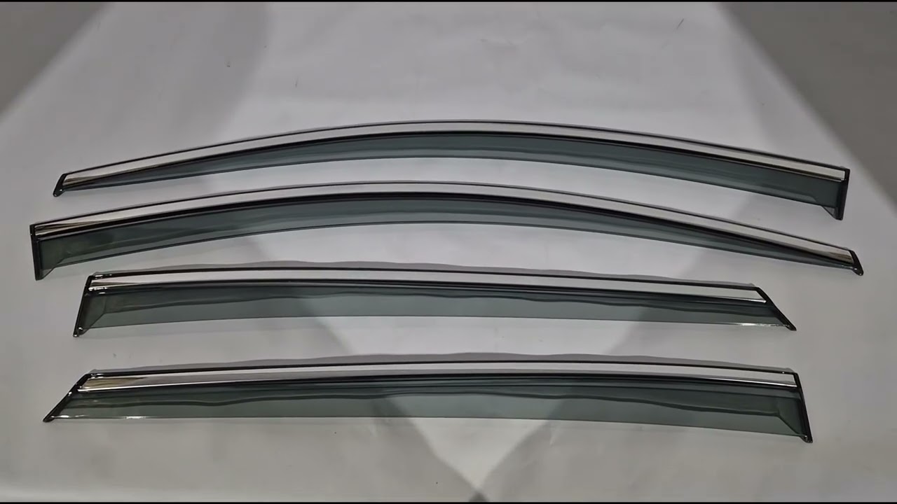 Ветровики с хромированным молдингом Niken Luxury (4 шт) Video 1