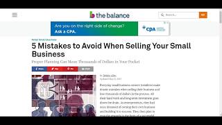 Sell a Retail Business Article Review | How to Sell a Small Business