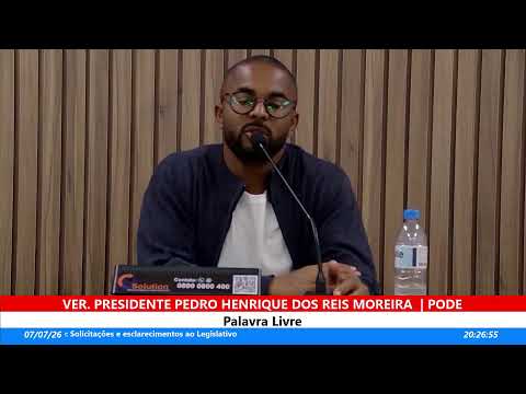 Transmissão ao vivo! Câmara Municipal Cachoeira da Prata