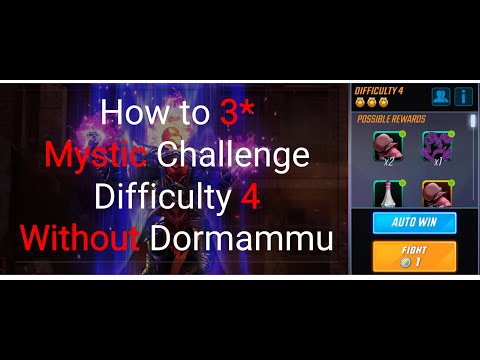 How to 3 star Mystic Challenge Difficulty 4 (w/o Dormammu) - Marvel Strike Force