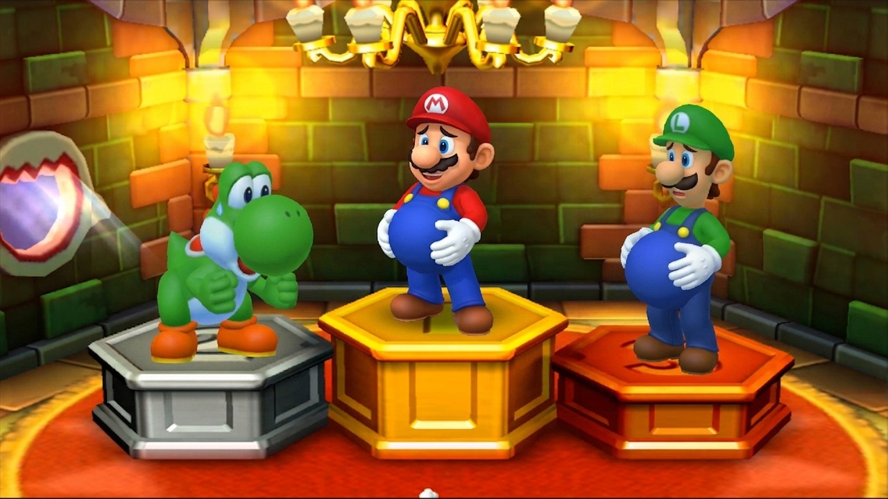 【マリオパーティスターラッシュ】ミニゲームマリオVsルイージVsワルイージVsヨッシー(最強CPU「たつじん」)