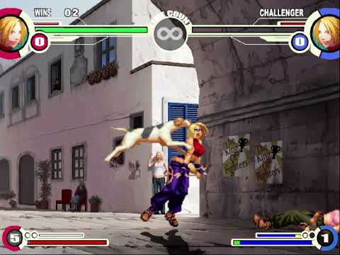 King of Fighters XI - Blue Mary (Intros & Win Poses)