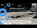 Weg ingezakt door oude mijn in Limburg