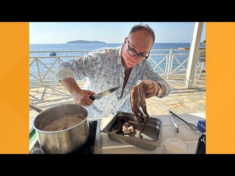 Olivia's prepares a feast from Greece