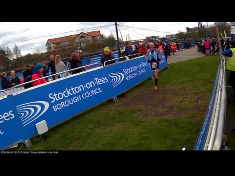 Finish line video thumbnail for The Stockton Sprint Duathlon 2016