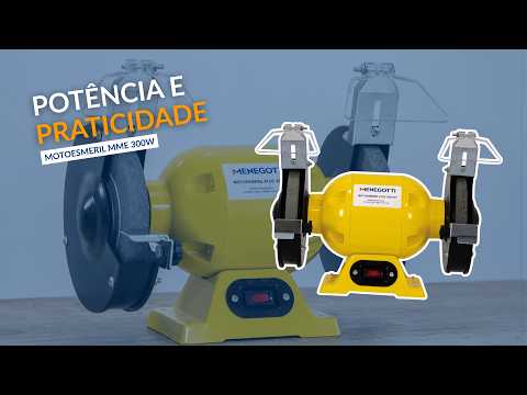 Moto Esmeril Elétrico PLUS300-06 1/2CV 300W Monofásico 110V/220V MENEGOTTI-40760115 - Vídeo