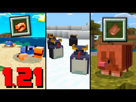 Willzy - MINECRAFT 1.21 - LAUNCHED THE NEW UPDATE MOBS PENGUIN, ARADIO and CRAB!