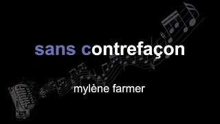mylène farmer | sans contrefaçon | lyrics | paroles | letra |