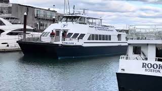 A Ride on MBTA Ferry from Long Wharf to Hingham