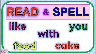 HOW TO SPELL the words -  like || with || you || food || cake || Liy Learns |Tutorial
