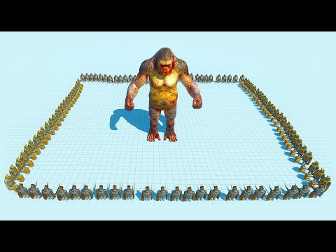 GIANT GORILLAS vs 100x SMALL GORILLA - Animal Revolt Battle Simulator ARBS #61