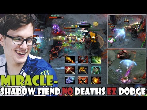 Miracle shadow fiend no deaths easy dodge | Dota 2