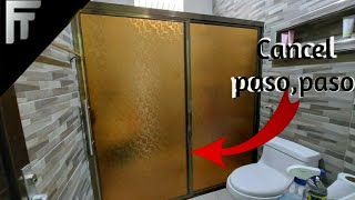como hacer un CANCEL PARA BAÑO económico y elegante , aprende a fabricar canceles de baño a paso