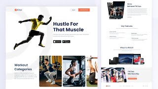 Build Responsive Fitness Website Using HTML CSS And JavaScript With Source Code