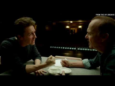 afbeelding Michael Keaton and Edward Norton on BIRDMAN