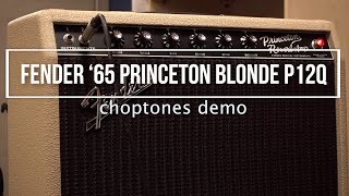 Video thumbnail for Fender 65 Princeton Blonde P12Q | Playthrough Demo by ChoptonesOfficial