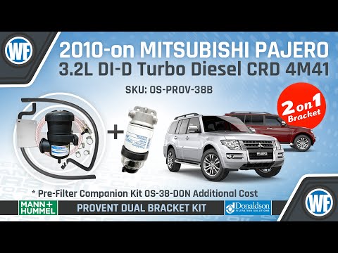 Provent Catch Can & Pre-Filter DUAL Bracket Kit Install in Mitsubishi Pajero 3.2L 4M41 OS-PROV-38B