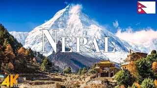 FLYING OVER NEPAL (4K UHD) • Amazing Aerial View, Scenic Relaxation Film with Calming Music - 4k