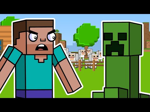 EPIC Minecraft Animation - CRAZY Creeper & Sheep Farm