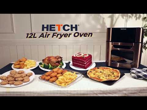 HETCH Pro12 Air Fryer Oven AFO-1726-HC [12L/1800W/10 Programs/8 Accessories/Easy Cleaning Chamber]