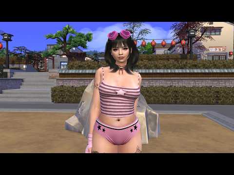 sims4 alpha cc style download girl Jenn Shimizu by Bonita100 Game Video Preview