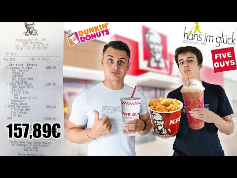 WIR bestellen 1 Tag nur DAS TEUERSTE ESSEN bei FASTFOOD KETTEN 🍩🍔🍕
