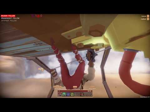 Sandwall Sillyness. Pulling a ship though a wall. Worlds Adrift.