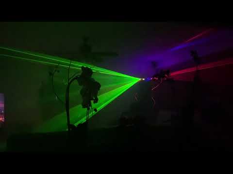 U`King Mini Dj Lights Party Light 4 Beam Effect Sound Activated Stage Light RGBY LED Music Lights by