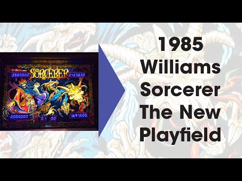 1985 Williams Pinball Sorcerer The New Playfield #Williams #Sorcerer #pinball