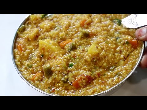 Method of making Daliya | We will make salty Daliya like this again and again | Namkeen Dalia Rec...