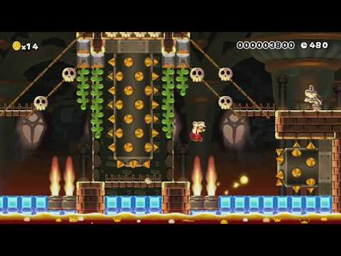 (4-4)Manía Espiga -Spike Pillar- by NintenU - SUPER MARIO MAKER - NO COMMENTARY 1bh