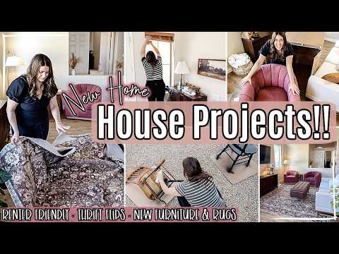 NEW HOUSE PROJECTS 2025 :: New Furniture & Rugs, Renter Friendly DIYs + Making a House Our Home