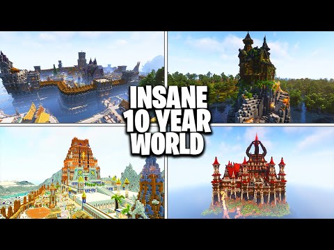 MinecraftHUB - INSANE 10 year Minecraft World Tour (Mega World Tour)