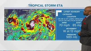 Tropical Storm Eta on verge of becoming 2020&#39;s 12th hurricane