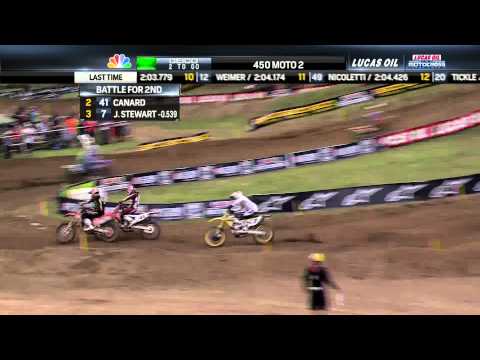 Trey Canard & James Stewart Battle Again - 2013 Spring Creek MX 450 Moto 2 Final Laps