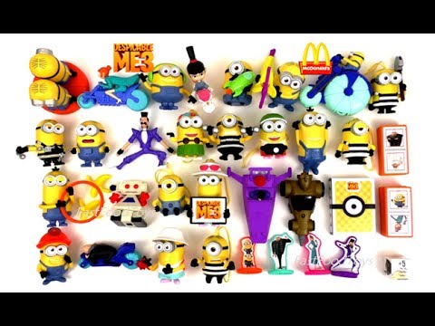 2017 FULL WORLD SET McDONALD'S DESPICABLE ME 3 MINIONS HAPPY MEAL TOYS 29 KIDS COLLECTION EUROPE USA Video