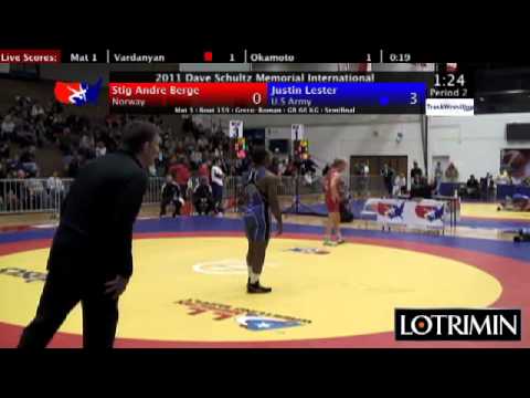 Schultz Greco 66kg Semifinal Stig Andre Berge (NOR) vs. Harry Lester (Army)