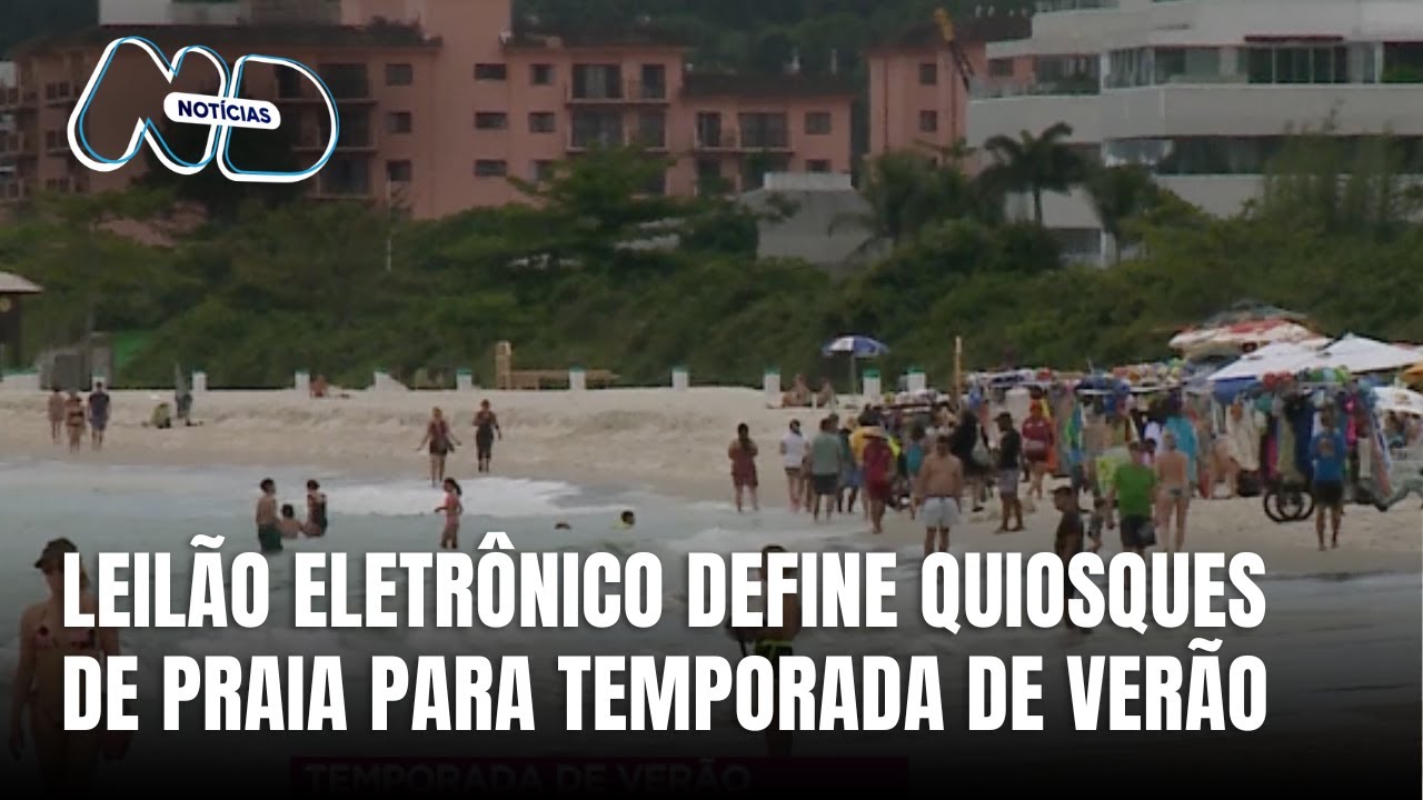 Quiosques de praia passam a ser distribuídos por leilão eletrônico