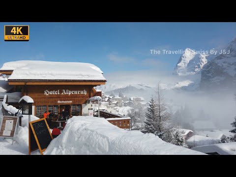 Switzerland Winter | A Winter Fairytale Village | Mürren 🇨🇭 #SwitzerlandWinter #FairytaleVillage