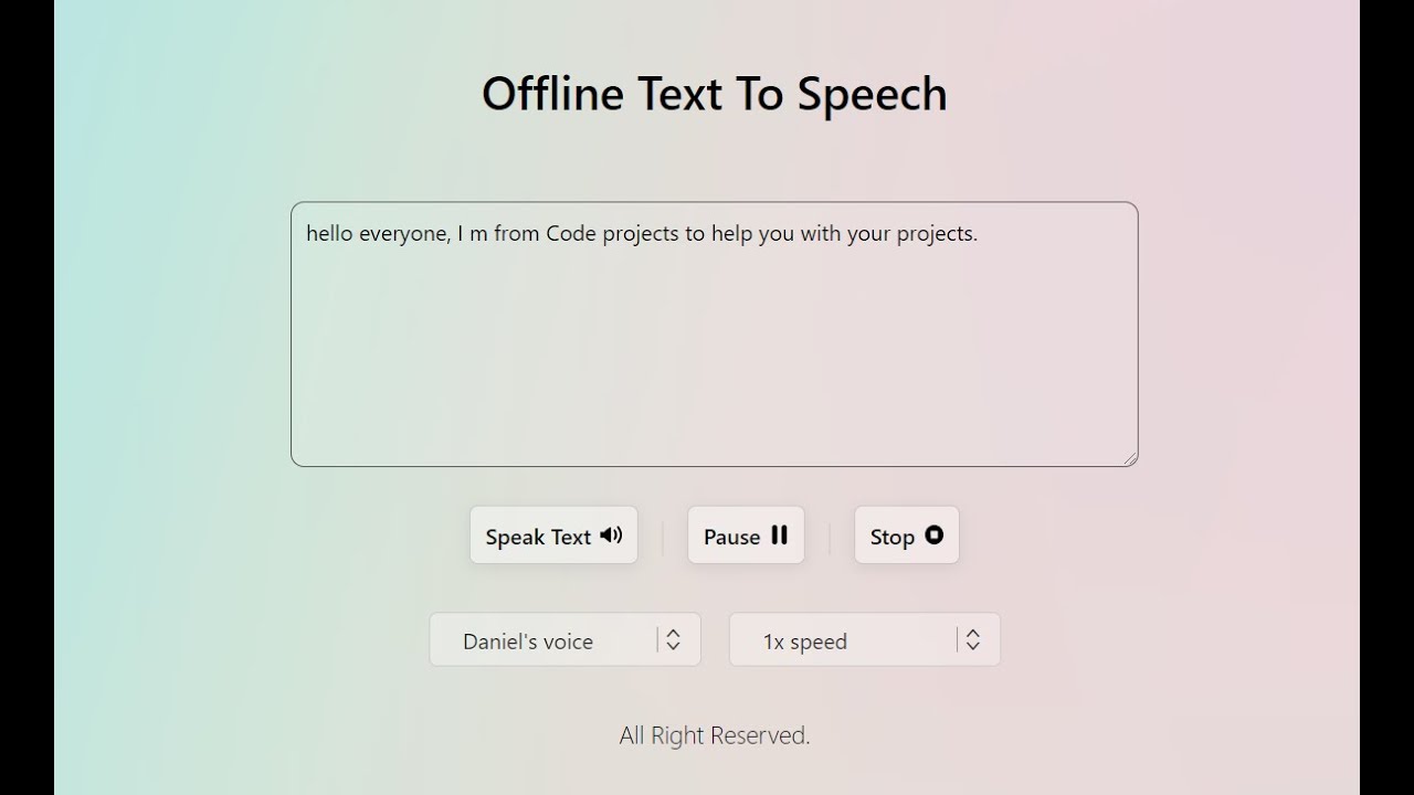Text To Speech In JavaScript With Source Code | Source Code & Projects