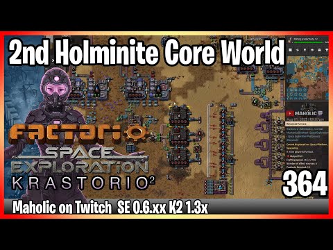 ⚙️Factorio Space Exploration 0.6 & Krastorio 2 Mod✅🏭➡️ Holmite core hauler and planet Crean x365