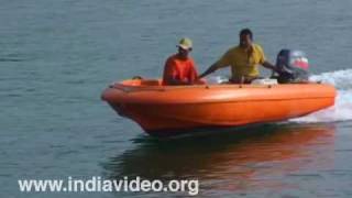Boating off Dona Paula beach, Goa