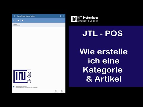 JTL-Pos Wie lege ich die Kategorie und den Artikel an.