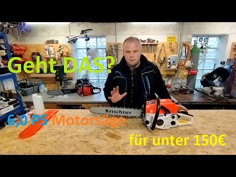 6,0 PS Benzin Kettensäge für unter 150€? Stihl-Killer "Krischner Spezial" im Motorsägen Test