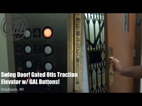 Swing Door! Epic Gated Otis Traction Elevator at Birge Hall at UW Madison in Madison, WI