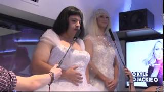 The blushing brides...