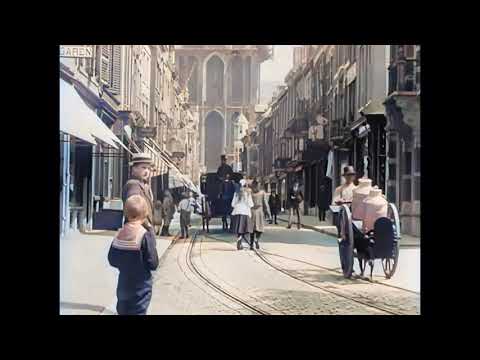 Stadsgezichten van Utrecht en de Jaarbeurs in 1917 in kleur [HD, ingekleurd];  Cityviews of Utrecht